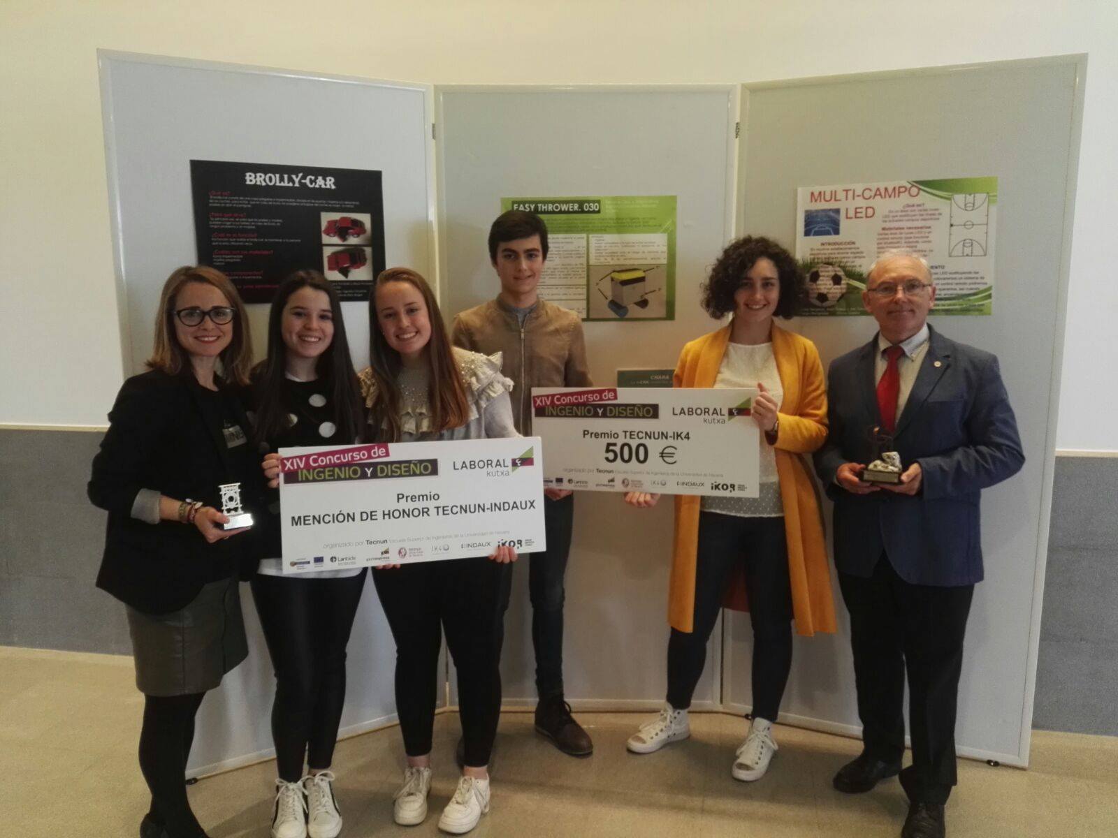 Alumnos de Dibujo de 1º Bach, premiados por tercer año consecutivo en el concurso de diseño de Tecnun